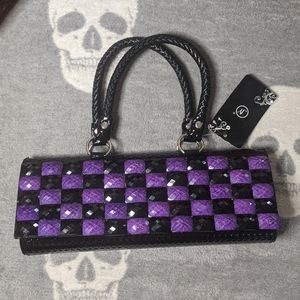 JY The Lady Bag Series Purple Black Purse